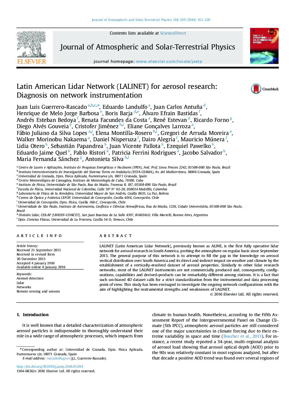 Latin American Lidar Network (LALINET) for aerosol research: Diagnosis on network instrumentation