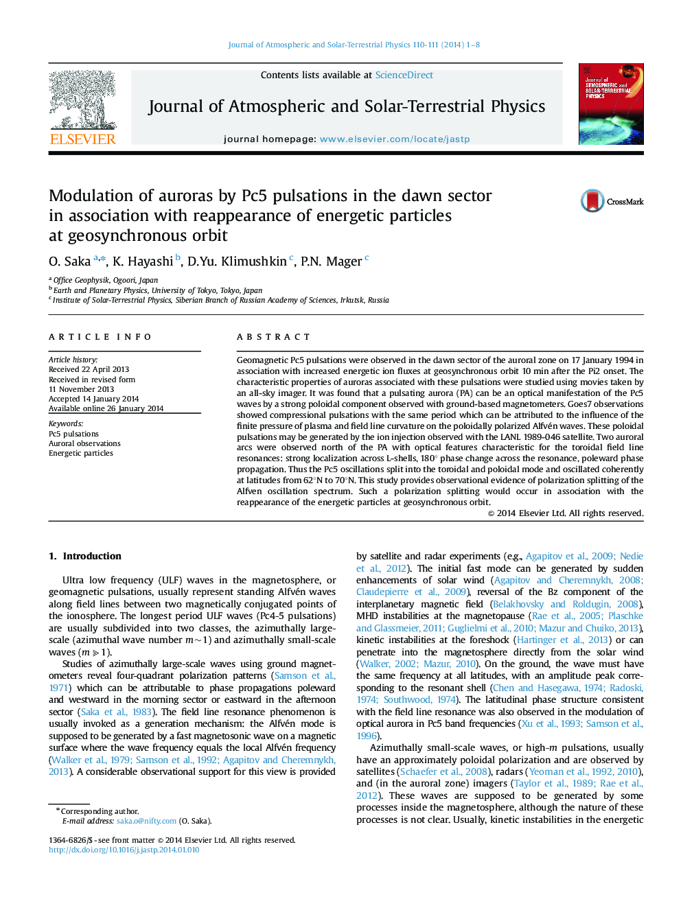 Modulation of auroras by Pc5 pulsations in the dawn sector in association with reappearance of energetic particles at geosynchronous orbit