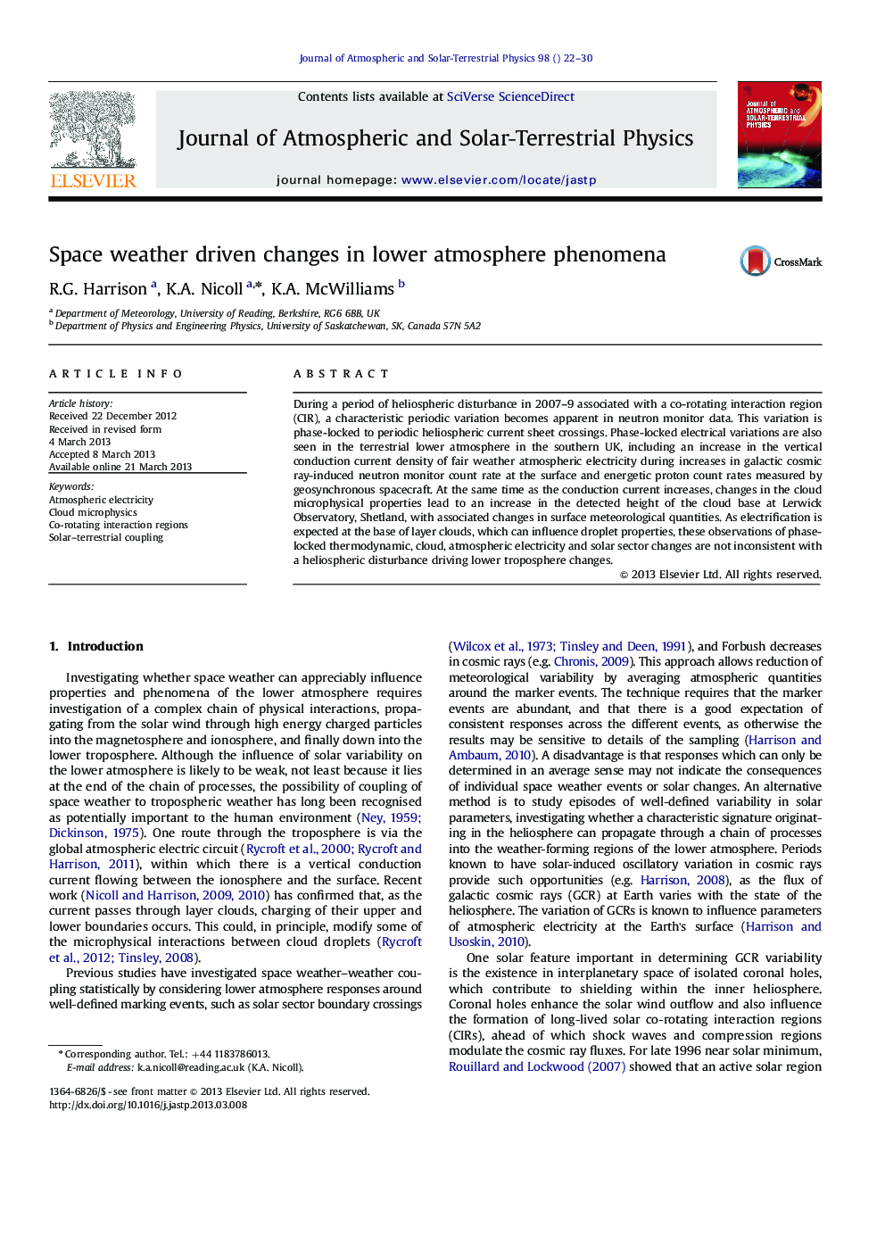 Space weather driven changes in lower atmosphere phenomena