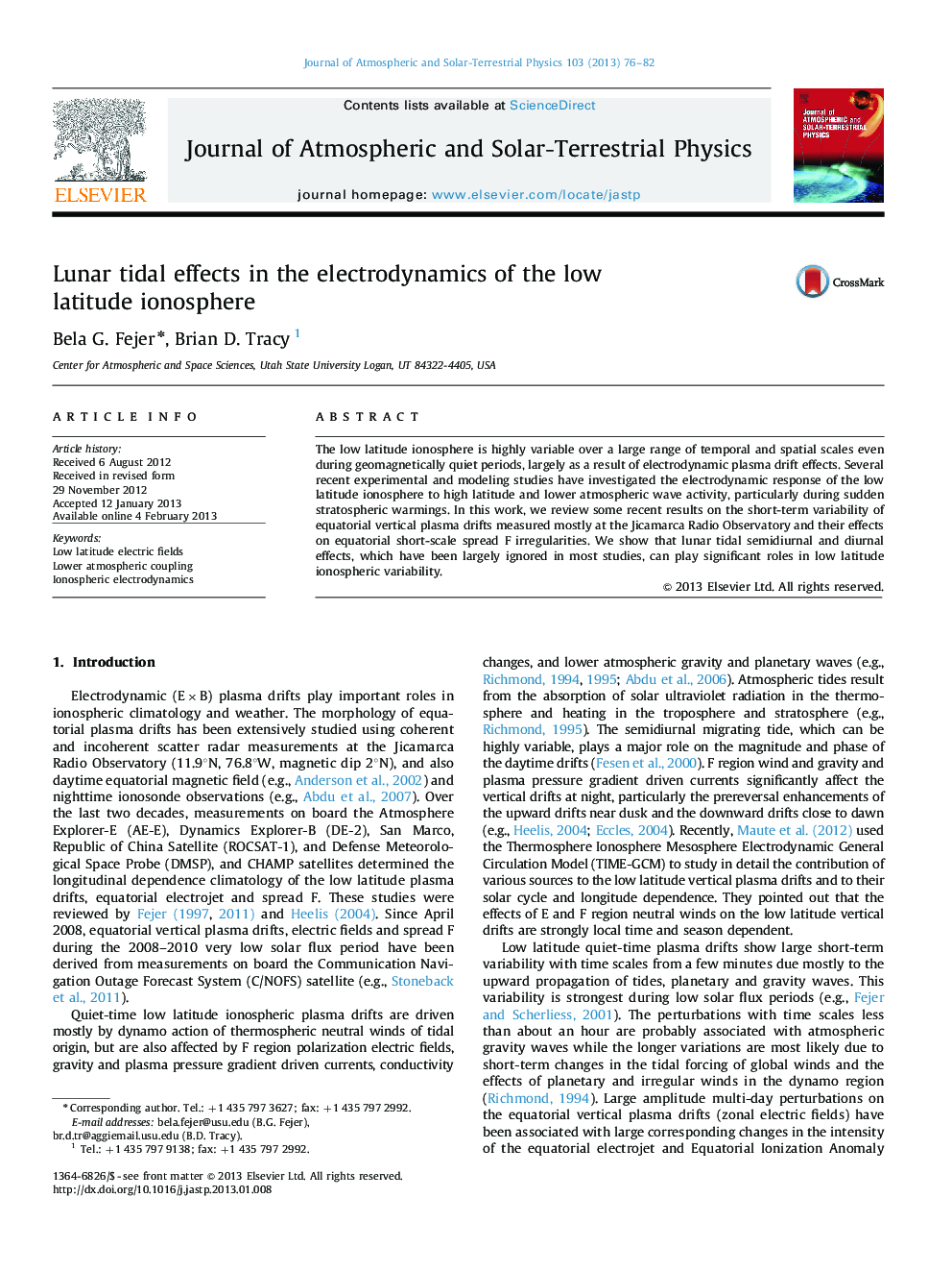 Lunar tidal effects in the electrodynamics of the low latitude ionosphere