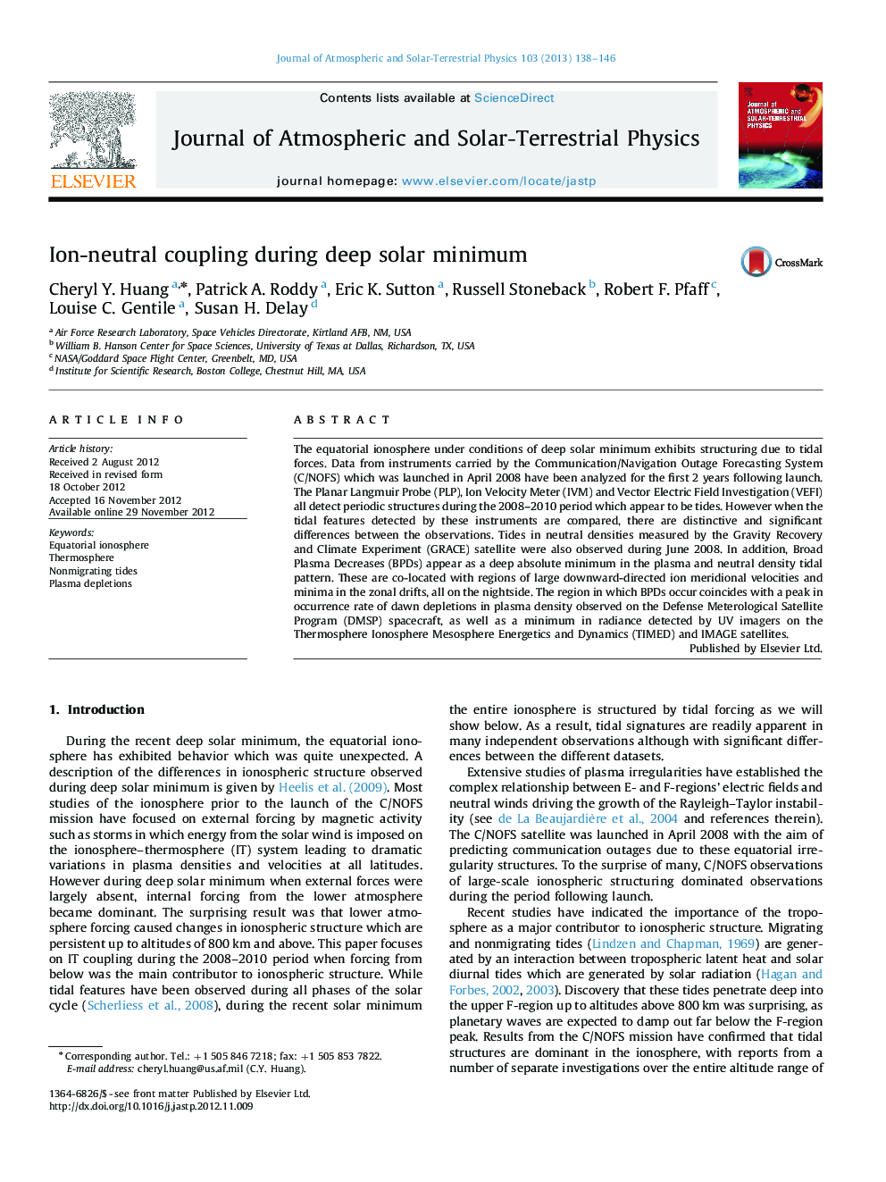 Ion-neutral coupling during deep solar minimum