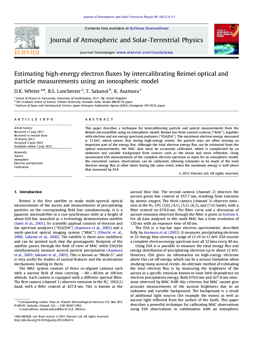 Estimating high-energy electron fluxes by intercalibrating Reimei optical and particle measurements using an ionospheric model