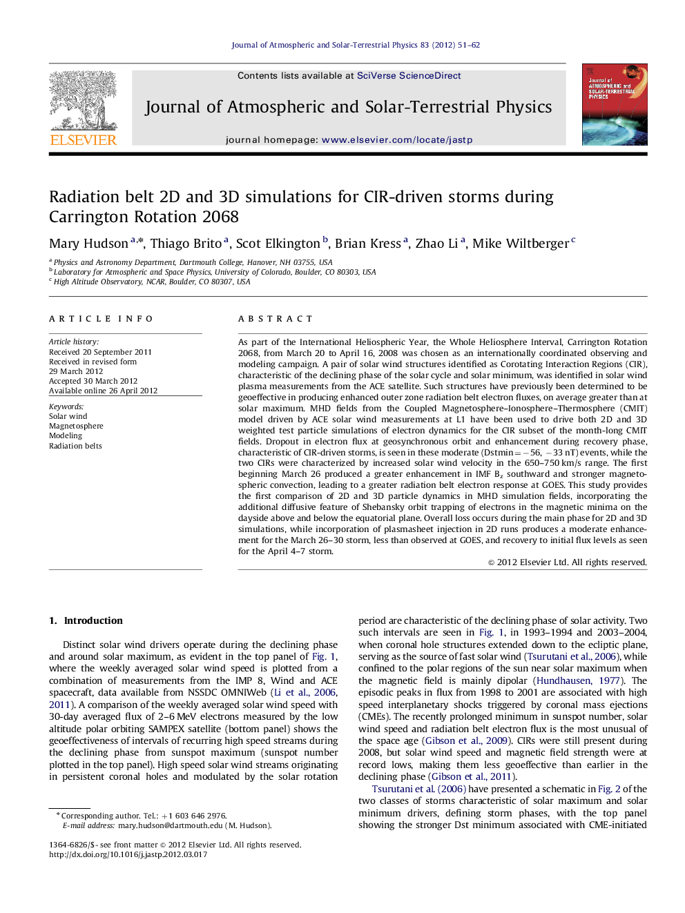 Radiation belt 2D and 3D simulations for CIR-driven storms during Carrington Rotation 2068