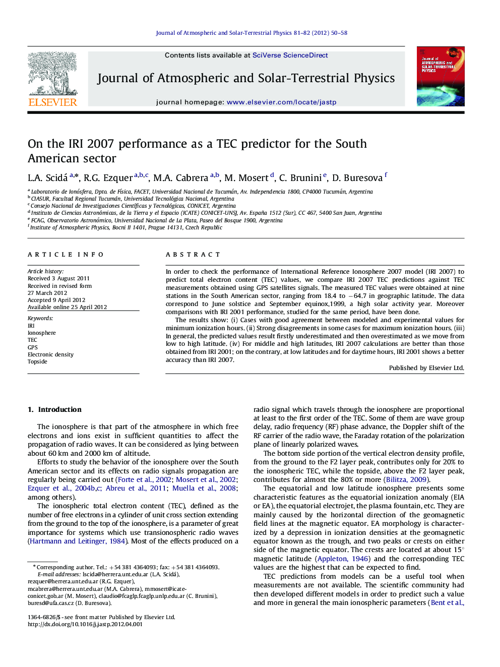 On the IRI 2007 performance as a TEC predictor for the South American sector