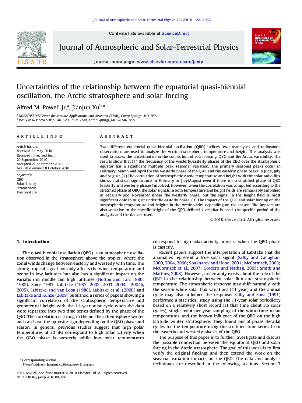 Uncertainties of the relationship between the equatorial quasi-biennial oscillation, the Arctic stratosphere and solar forcing