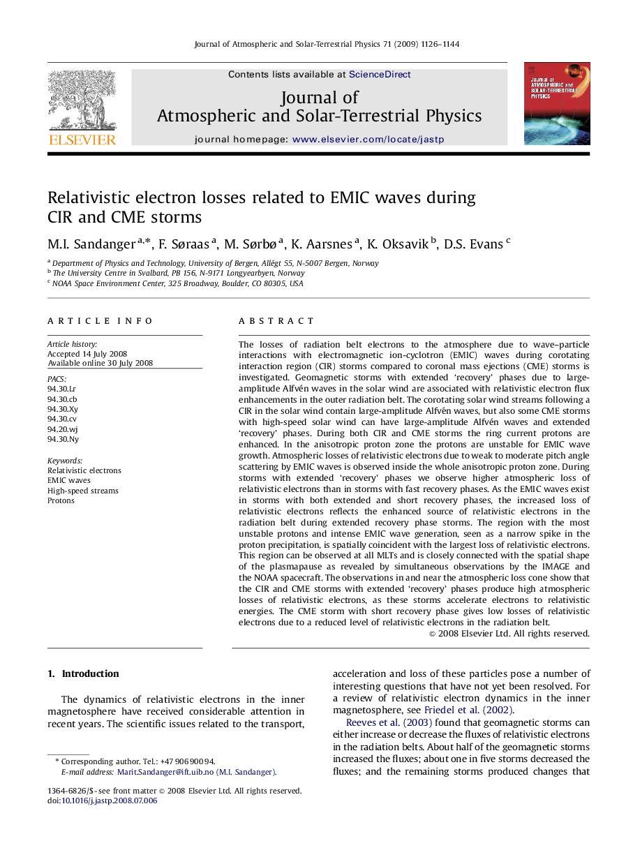 Relativistic electron losses related to EMIC waves during CIR and CME storms