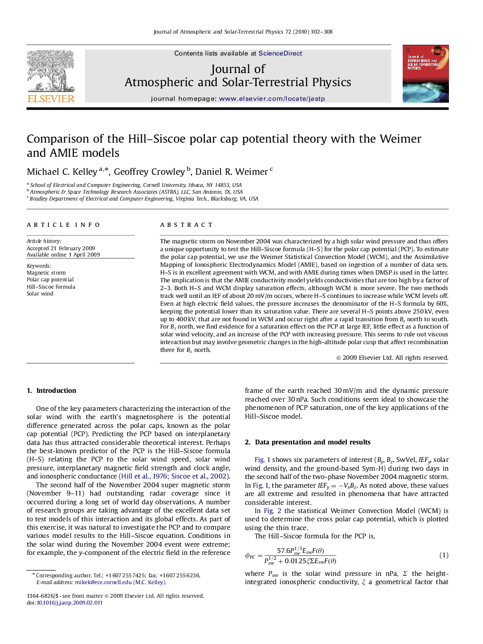 Comparison of the Hill–Siscoe polar cap potential theory with the Weimer and AMIE models