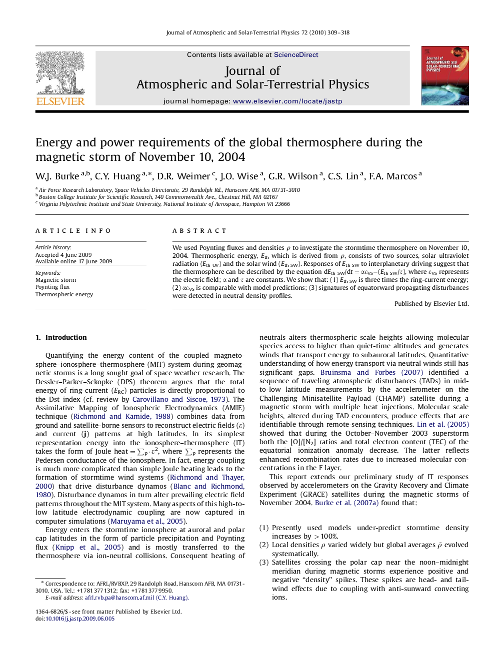 Energy and power requirements of the global thermosphere during the magnetic storm of November 10, 2004