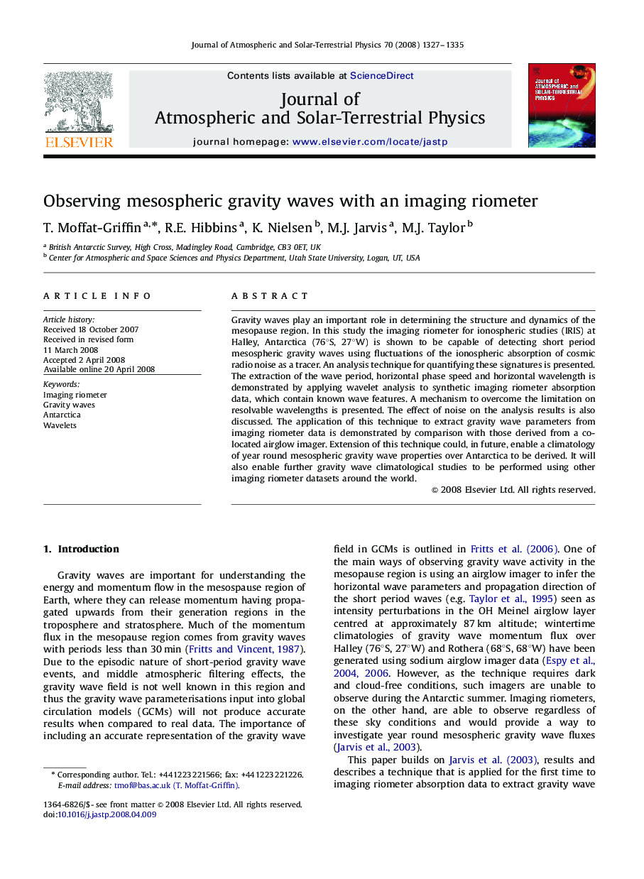 Observing mesospheric gravity waves with an imaging riometer