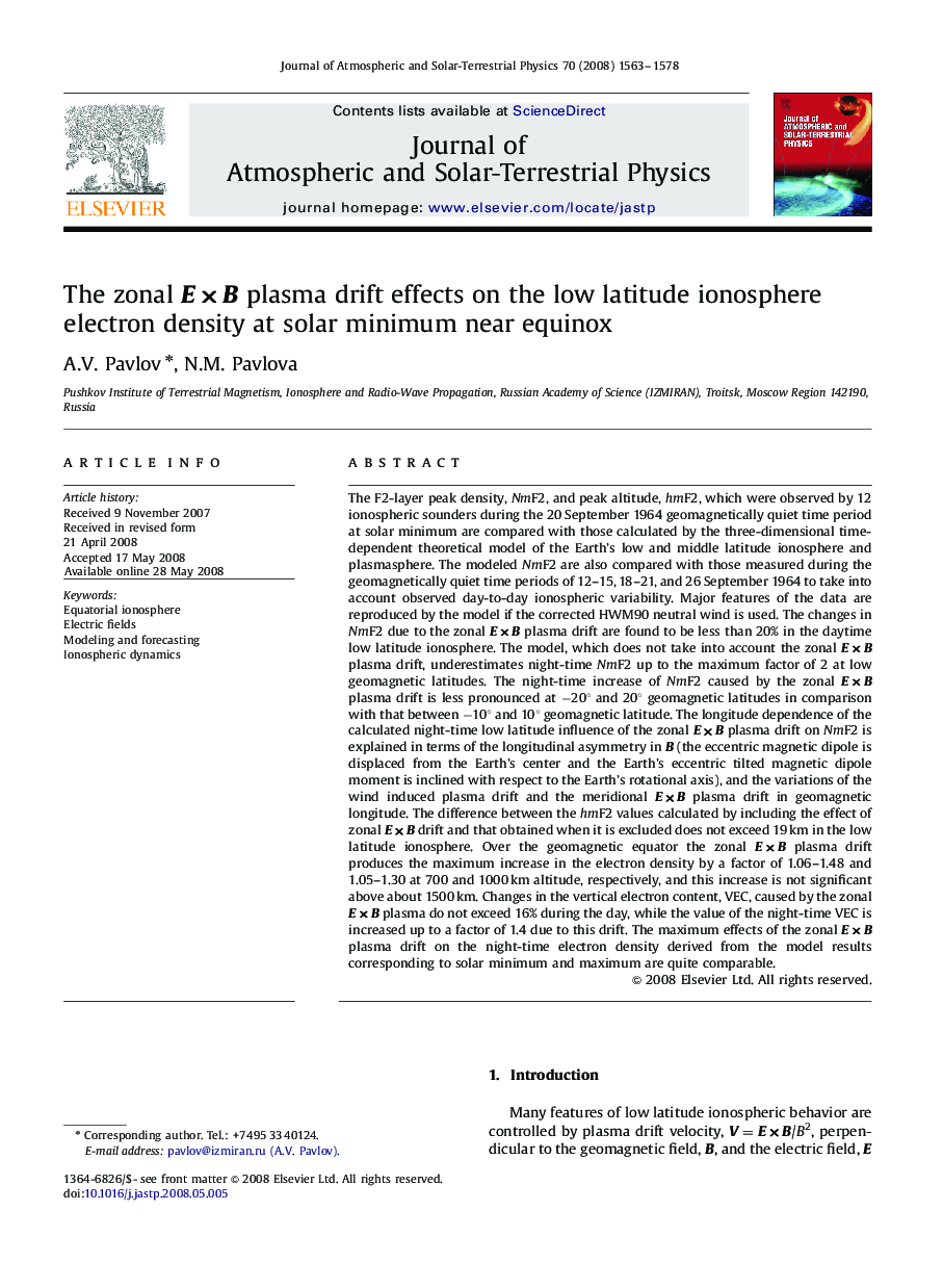 The zonal EÃB plasma drift effects on the low latitude ionosphere electron density at solar minimum near equinox