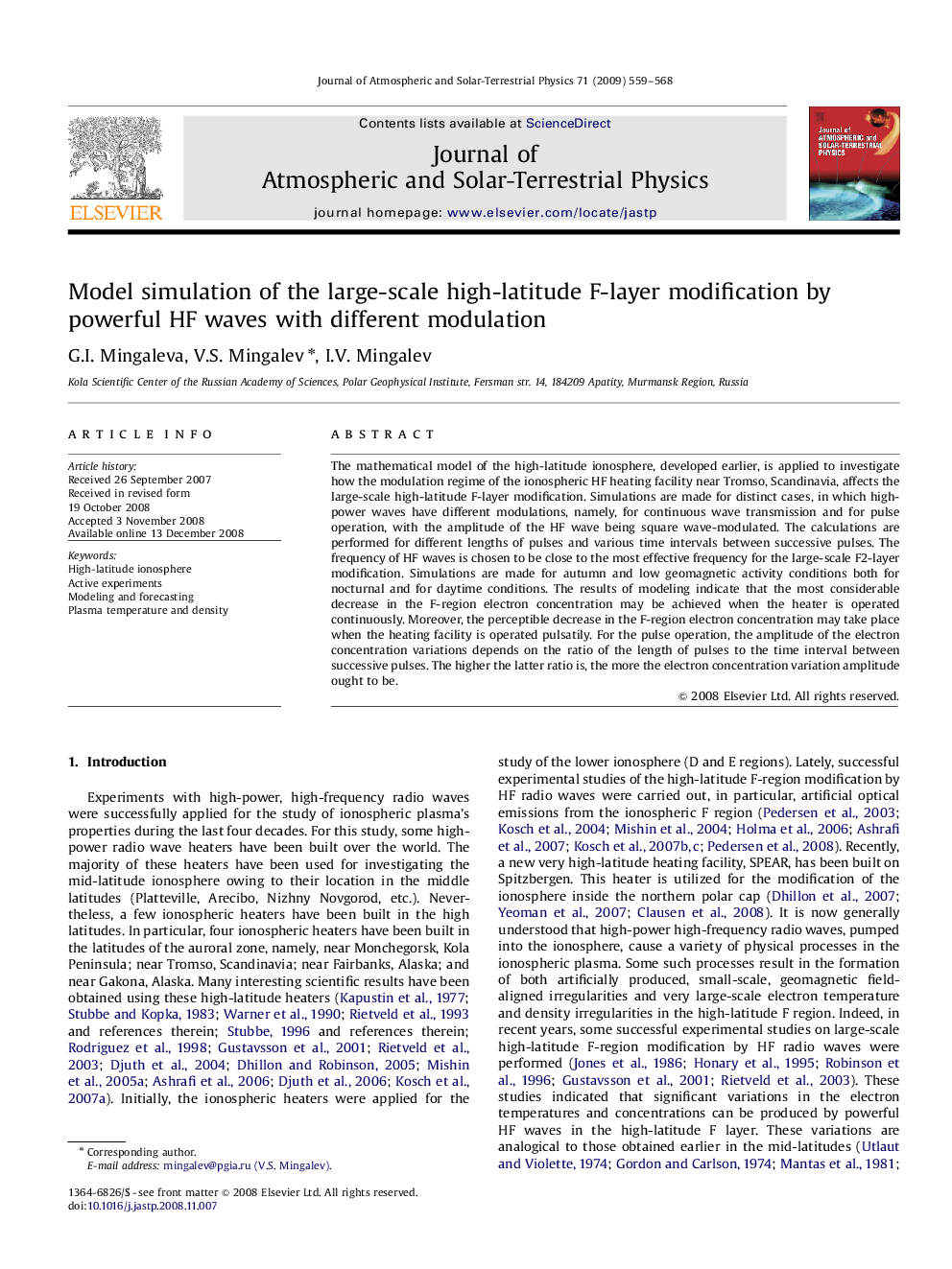 Model simulation of the large-scale high-latitude F-layer modification by powerful HF waves with different modulation