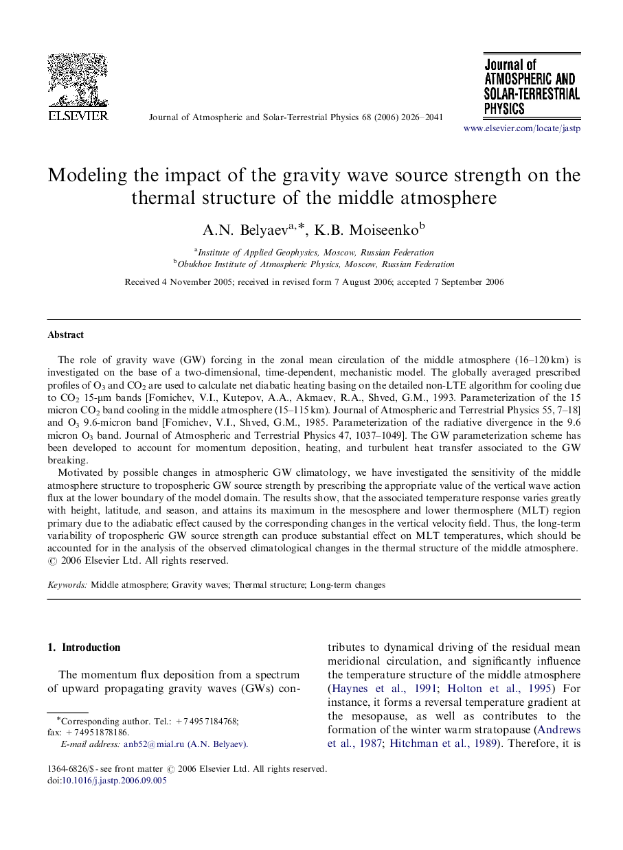 Modeling the impact of the gravity wave source strength on the thermal structure of the middle atmosphere