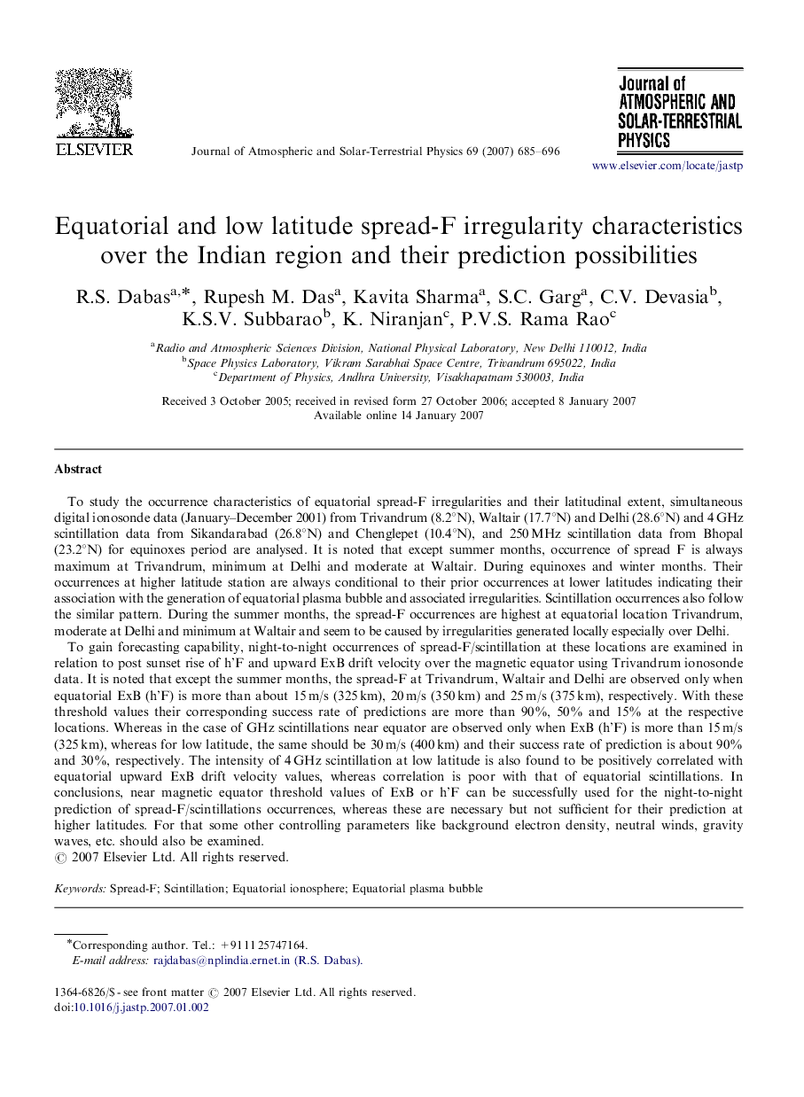 Equatorial and low latitude spread-F irregularity characteristics over the Indian region and their prediction possibilities