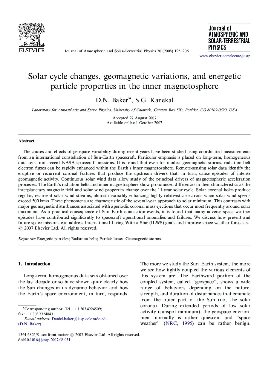 Solar cycle changes, geomagnetic variations, and energetic particle properties in the inner magnetosphere