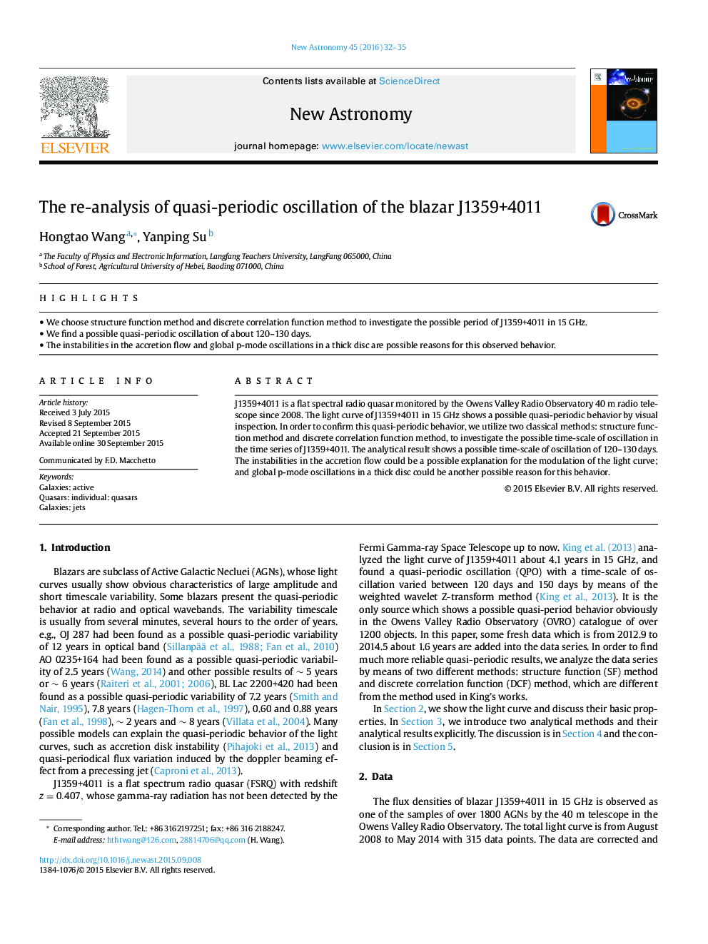 The re-analysis of quasi-periodic oscillation of the blazar J1359+4011