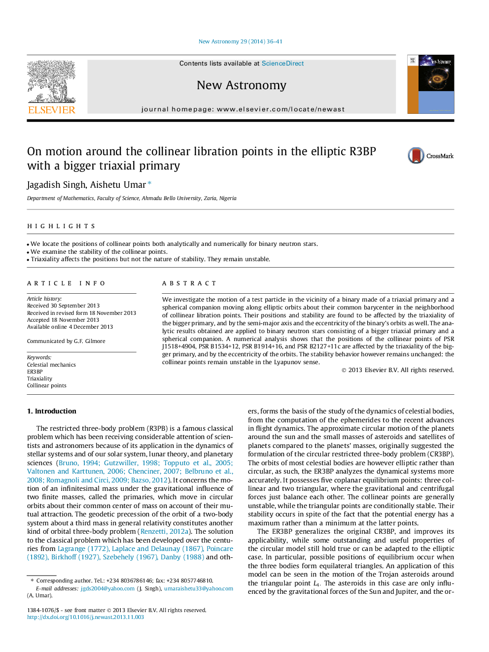 On motion around the collinear libration points in the elliptic R3BP with a bigger triaxial primary