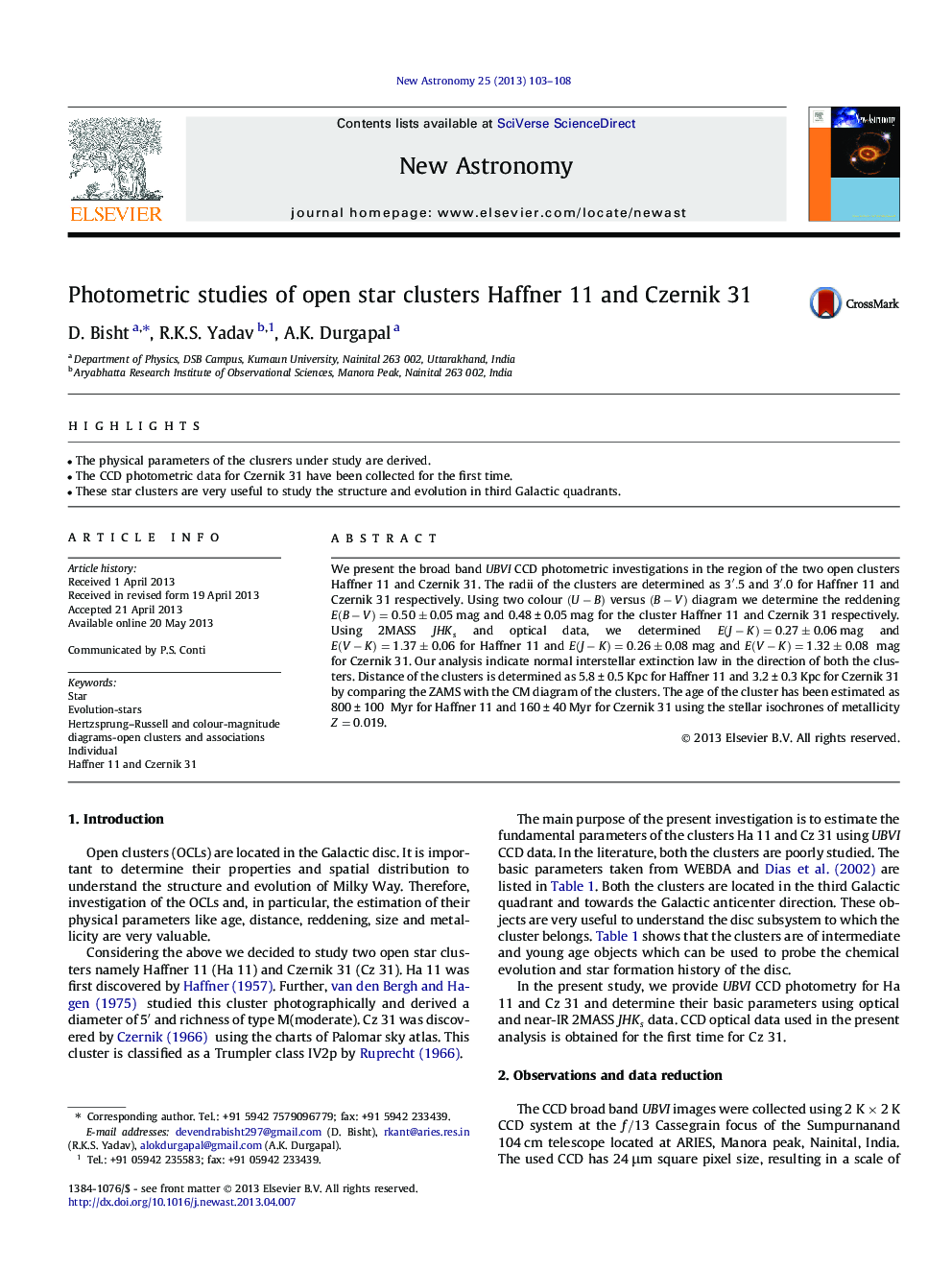 Photometric studies of open star clusters Haffner 11 and Czernik 31