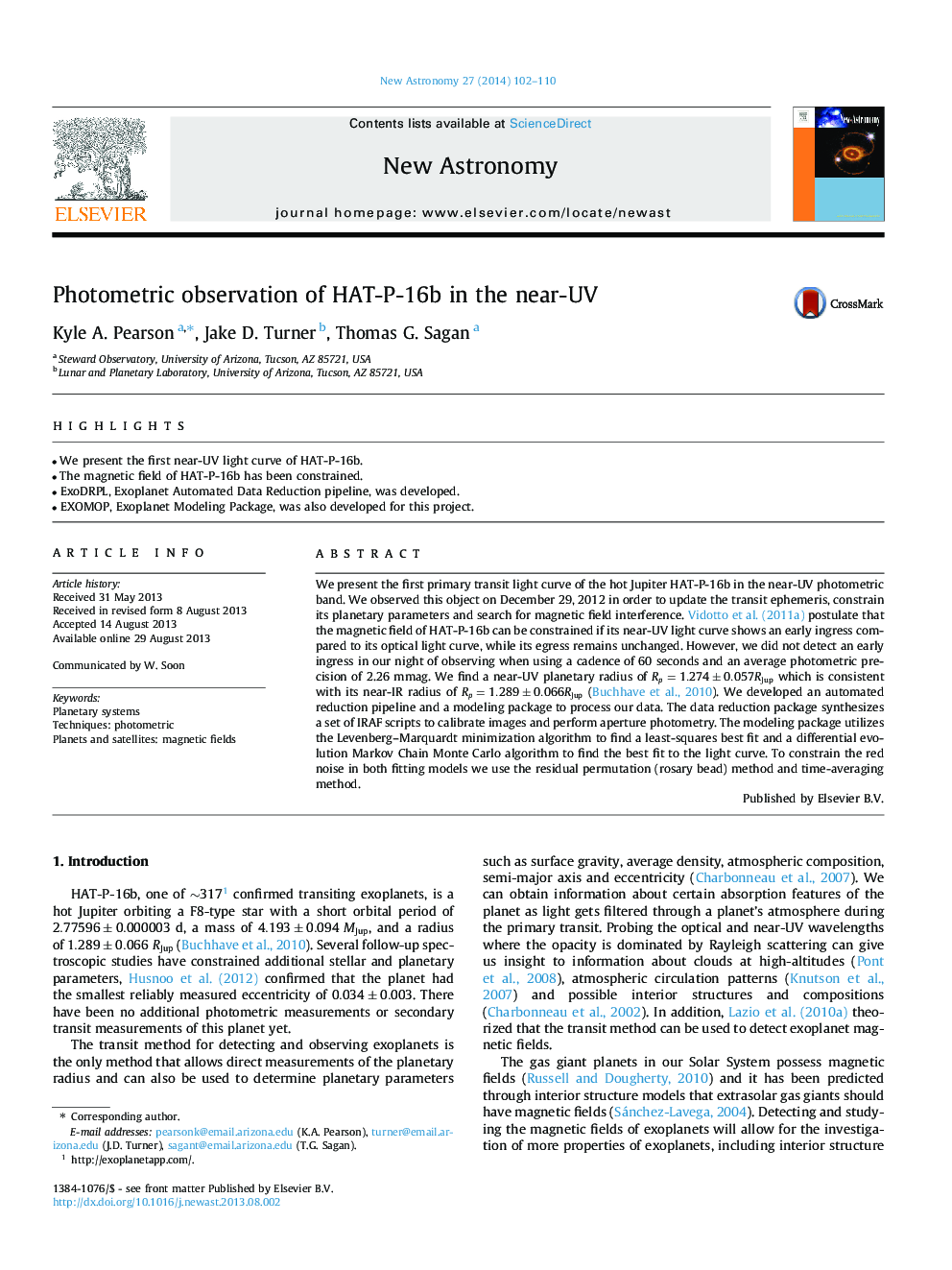 Photometric observation of HAT-P-16b in the near-UV