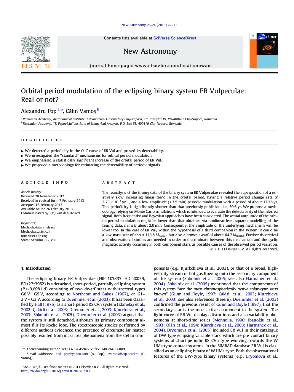 Orbital period modulation of the eclipsing binary system ER Vulpeculae: Real or not?