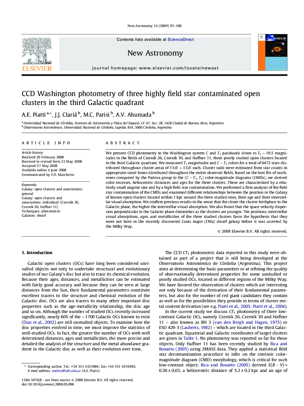 CCD Washington photometry of three highly field star contaminated open clusters in the third Galactic quadrant