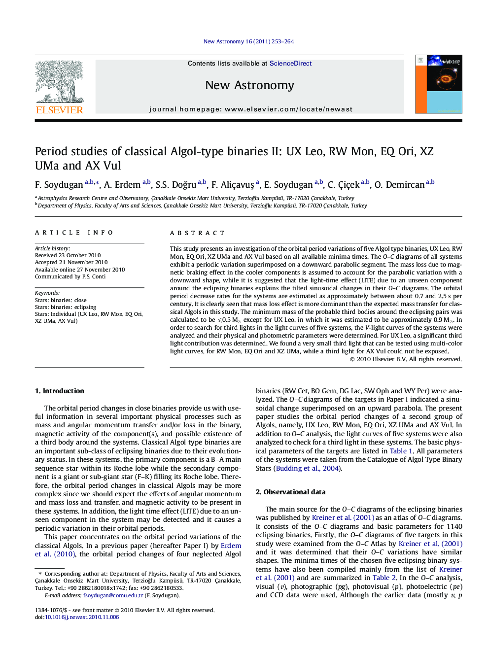 Period studies of classical Algol-type binaries II: UX Leo, RW Mon, EQ Ori, XZ UMa and AX Vul