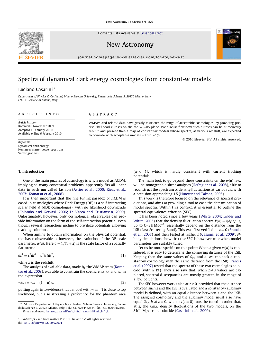 Spectra of dynamical dark energy cosmologies from constant-w models