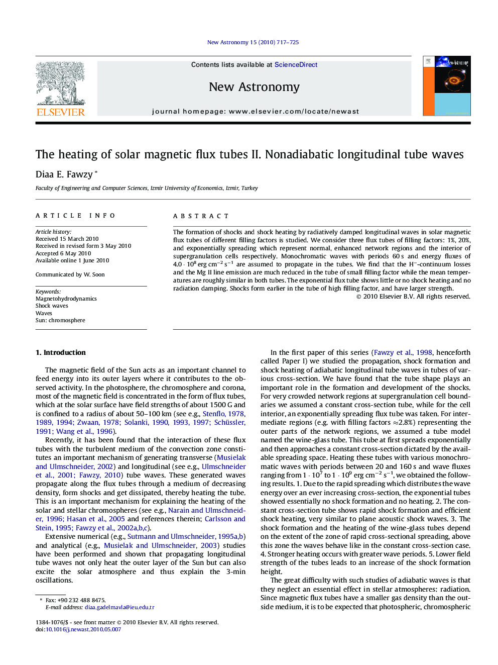 The heating of solar magnetic flux tubes II. Nonadiabatic longitudinal tube waves