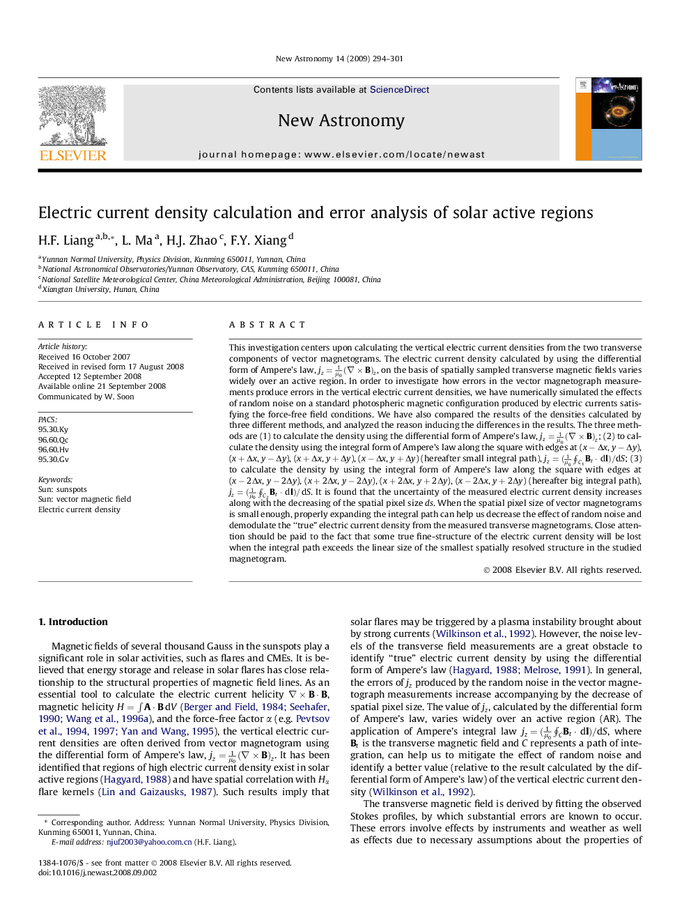 Electric current density calculation and error analysis of solar active regions