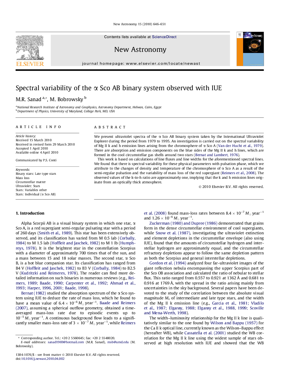 Spectral variability of the α Sco AB binary system observed with IUE