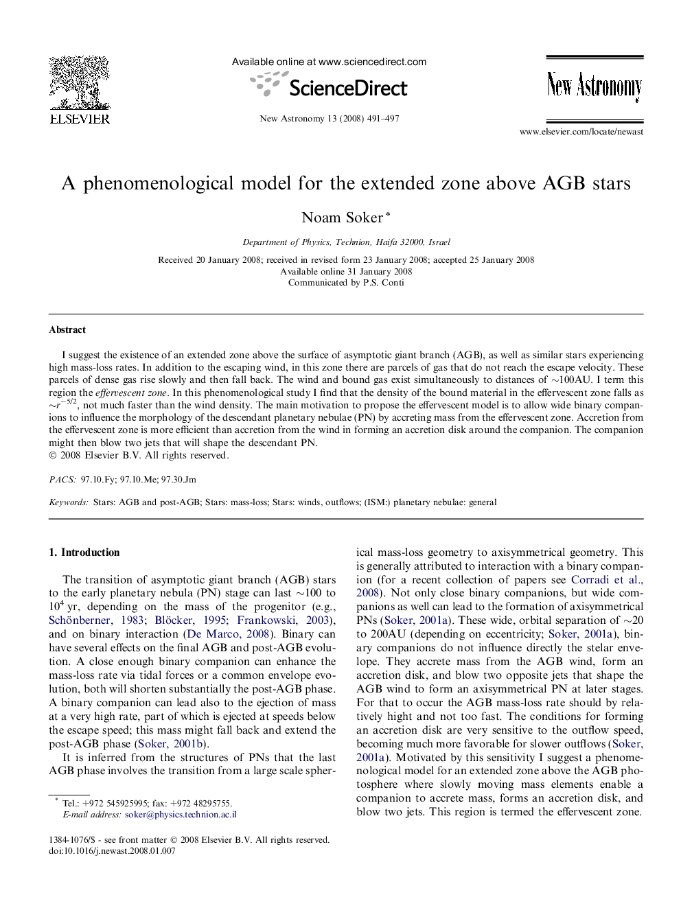 A phenomenological model for the extended zone above AGB stars