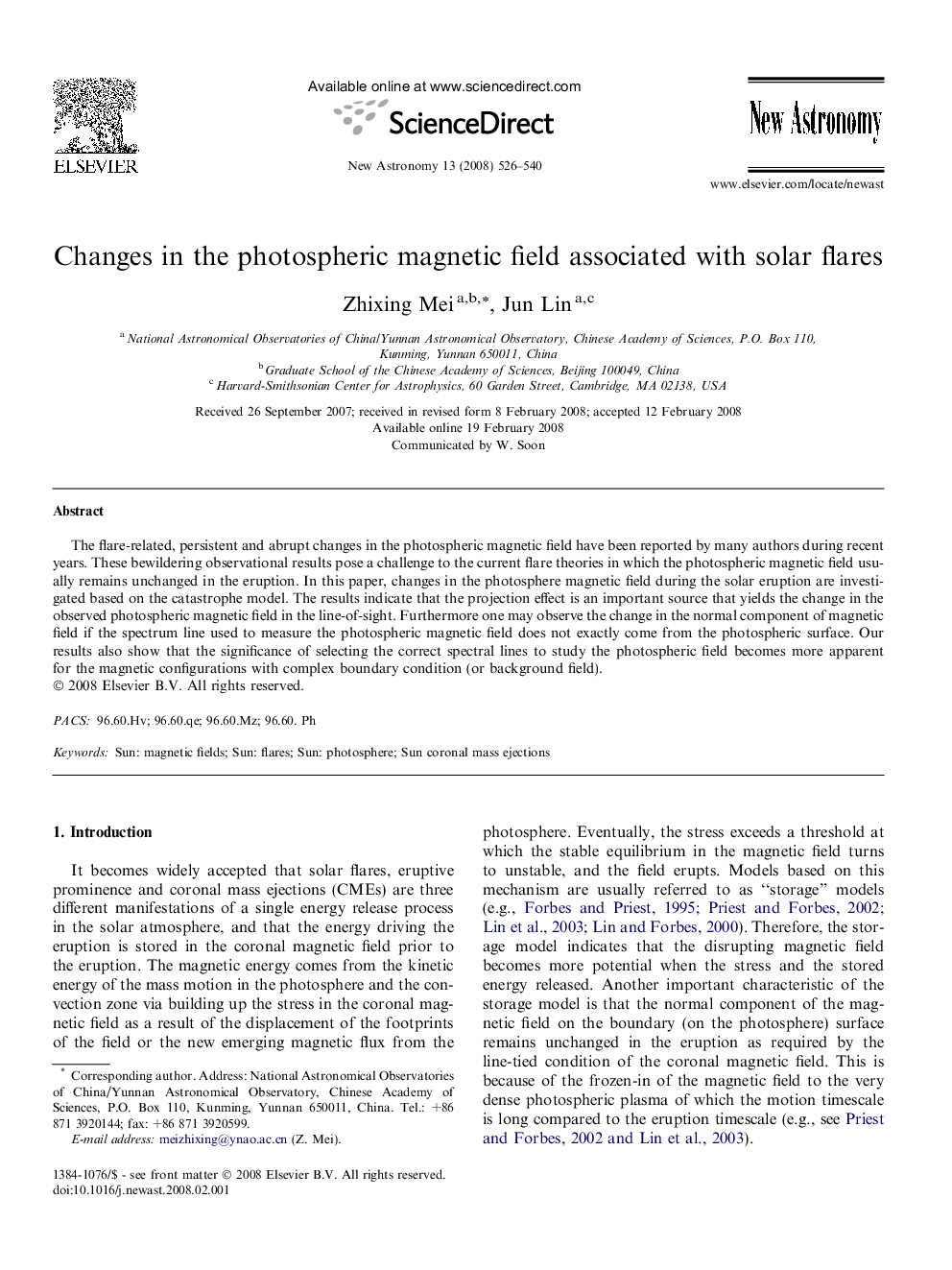 Changes in the photospheric magnetic field associated with solar flares