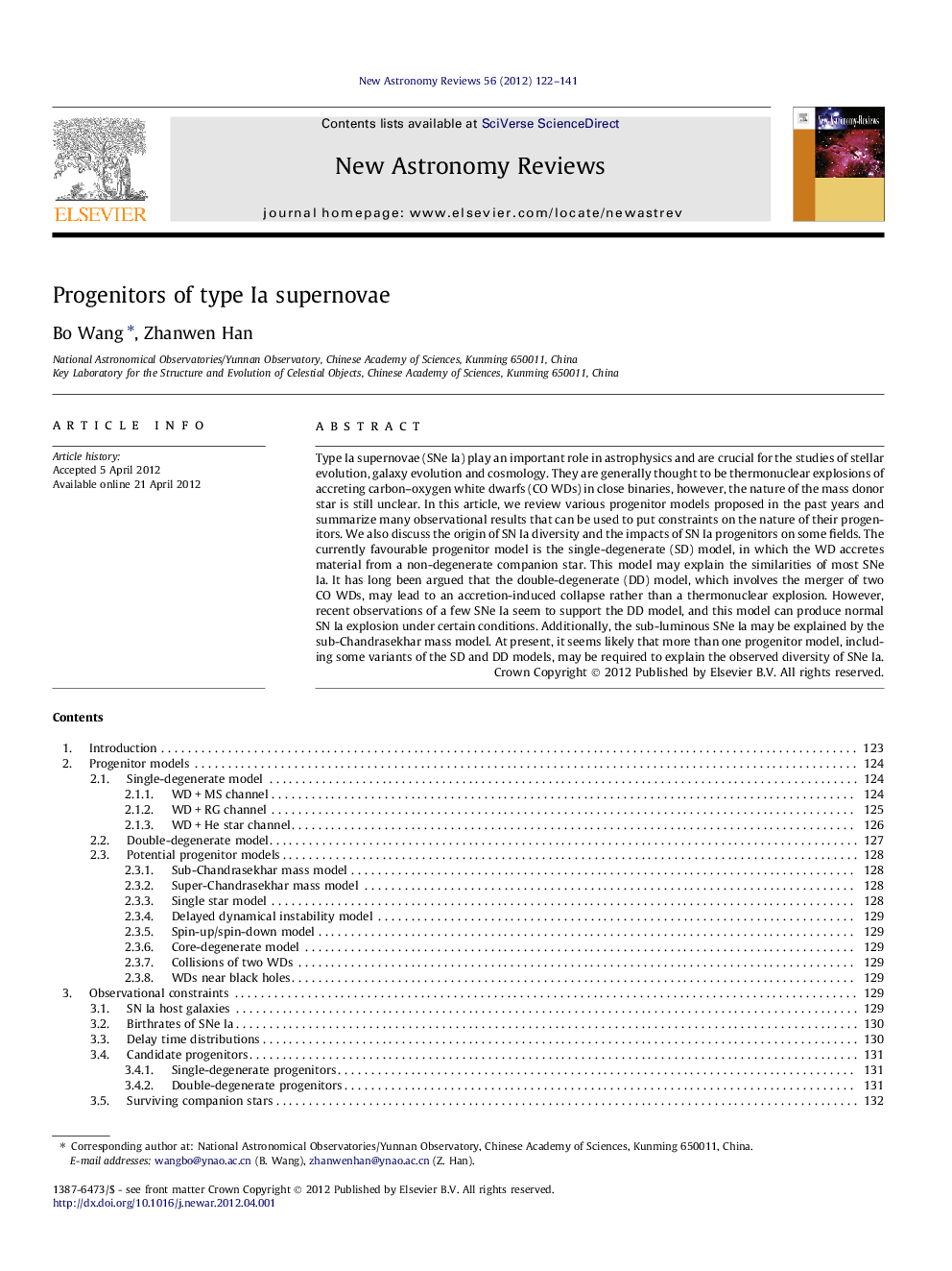 Progenitors of type Ia supernovae