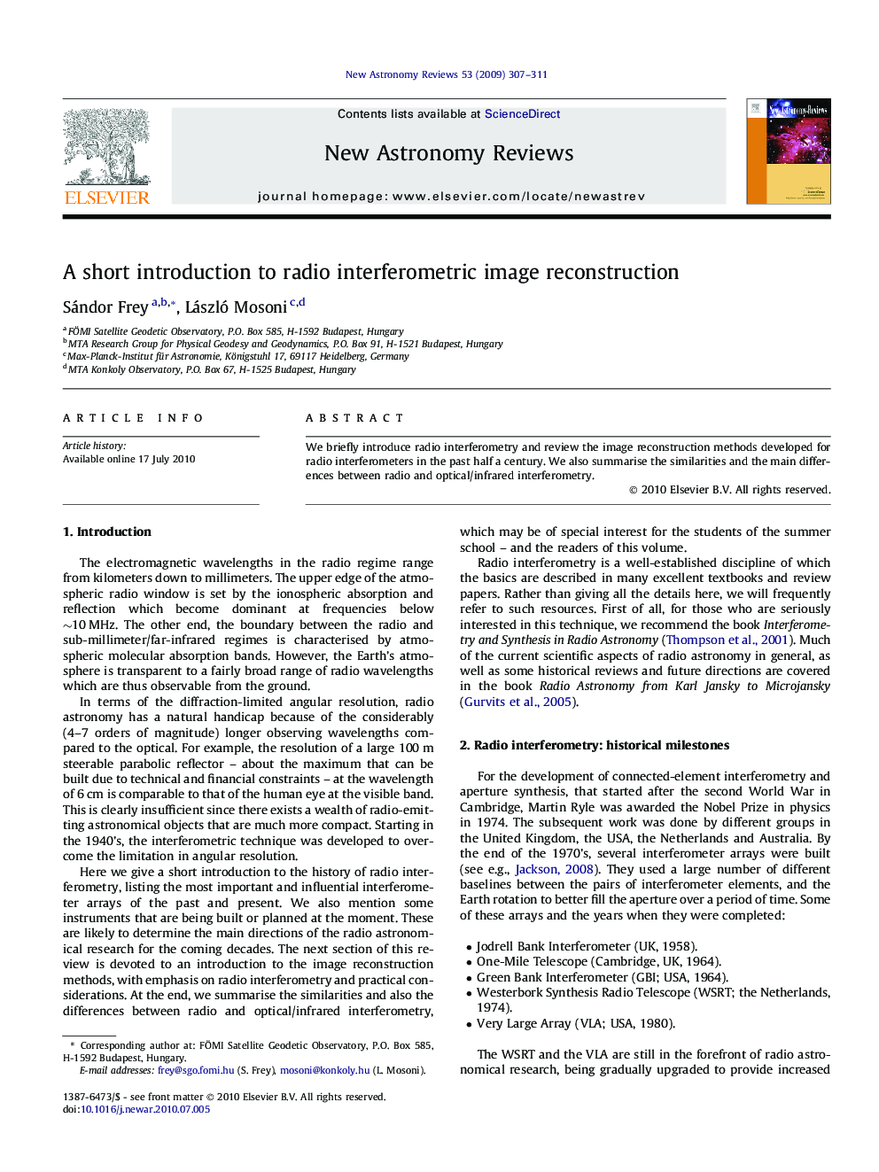 A short introduction to radio interferometric image reconstruction