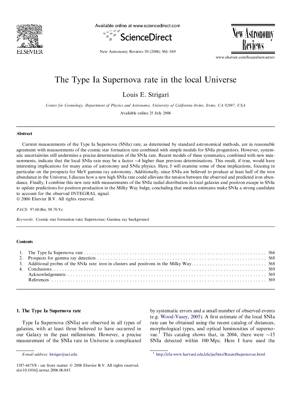 The Type Ia Supernova rate in the local Universe