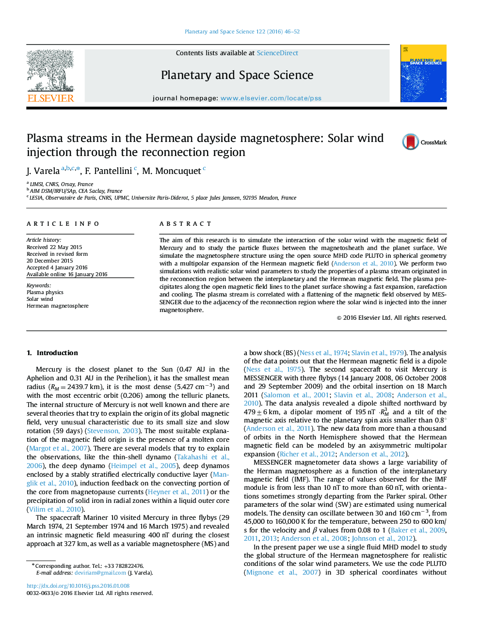 Plasma streams in the Hermean dayside magnetosphere: Solar wind injection through the reconnection region