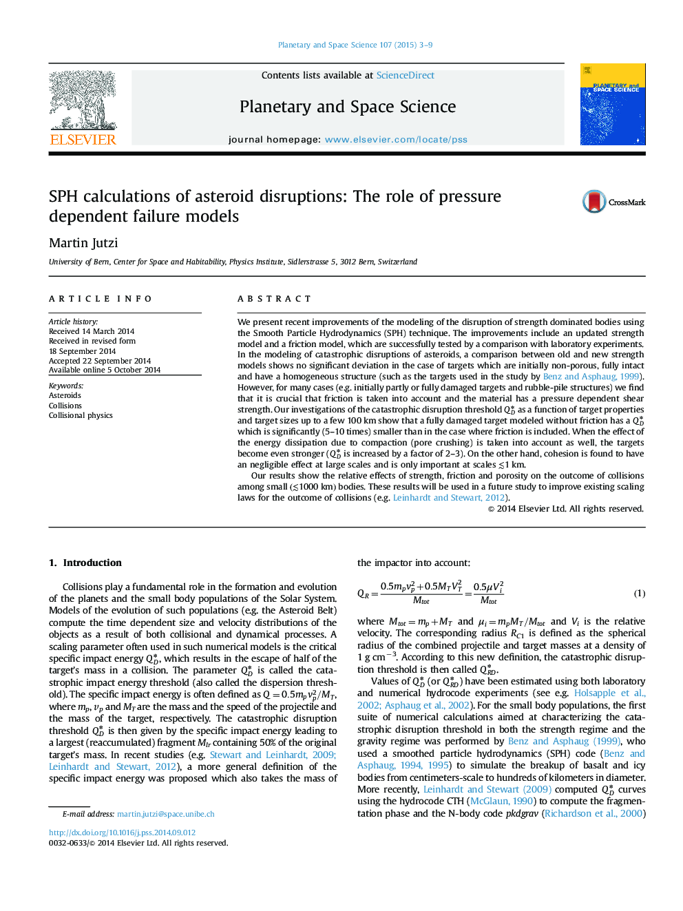 SPH calculations of asteroid disruptions: The role of pressure dependent failure models