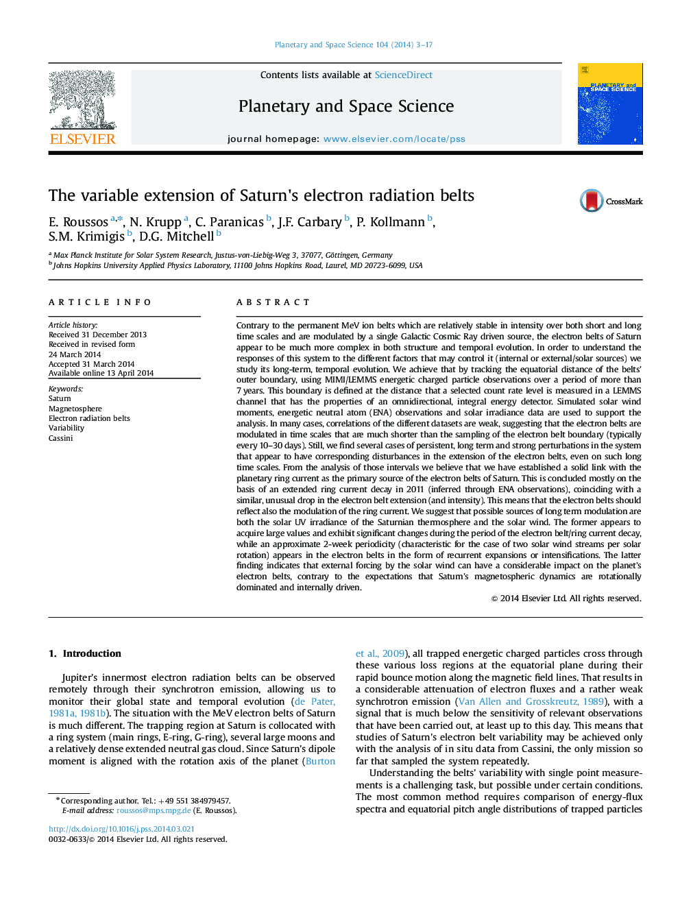 The variable extension of Saturn׳s electron radiation belts