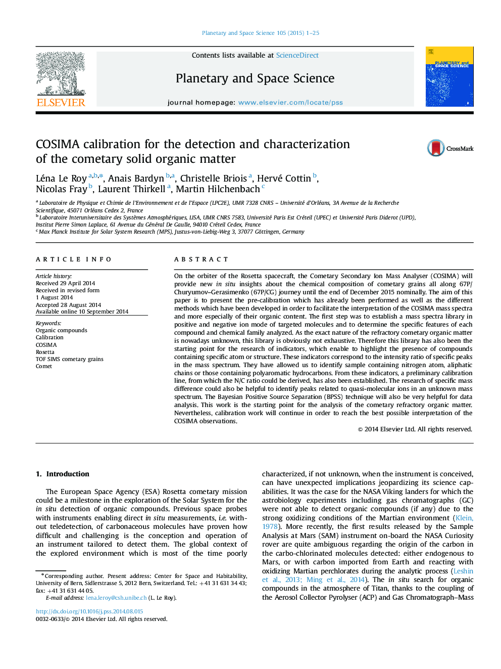 COSIMA calibration for the detection and characterization of the cometary solid organic matter