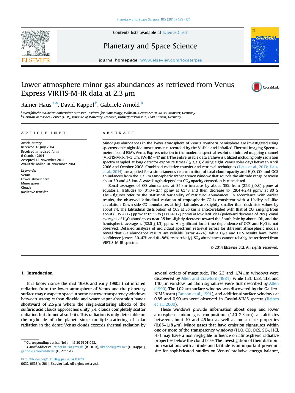 Lower atmosphere minor gas abundances as retrieved from Venus Express VIRTIS-M-IR data at 2.3 µm