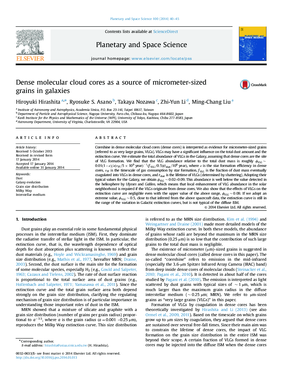 Dense molecular cloud cores as a source of micrometer-sized grains in galaxies