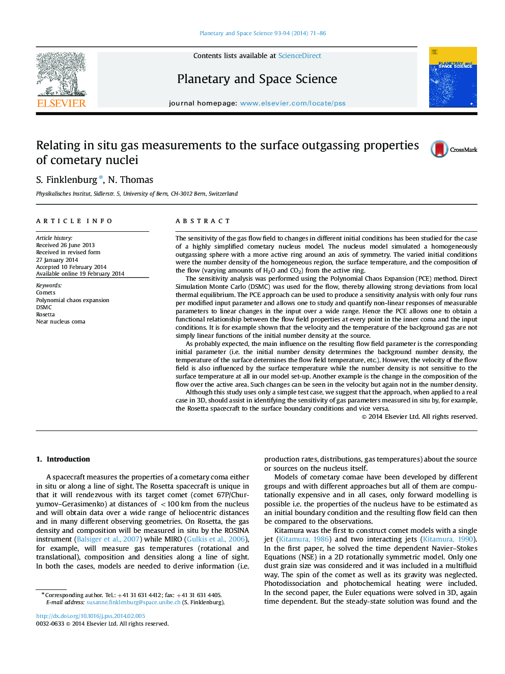 Relating in situ gas measurements to the surface outgassing properties of cometary nuclei