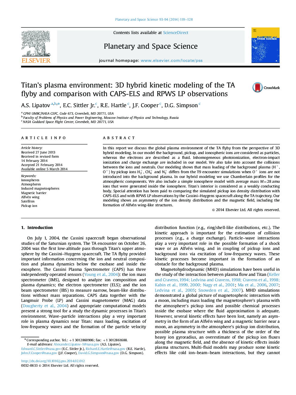 Titan×³s plasma environment: 3D hybrid kinetic modeling of the TA flyby and comparison with CAPS-ELS and RPWS LP observations