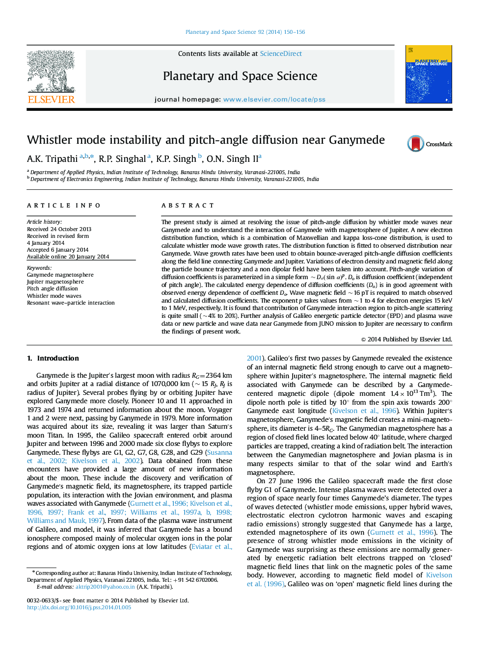 Whistler mode instability and pitch-angle diffusion near Ganymede