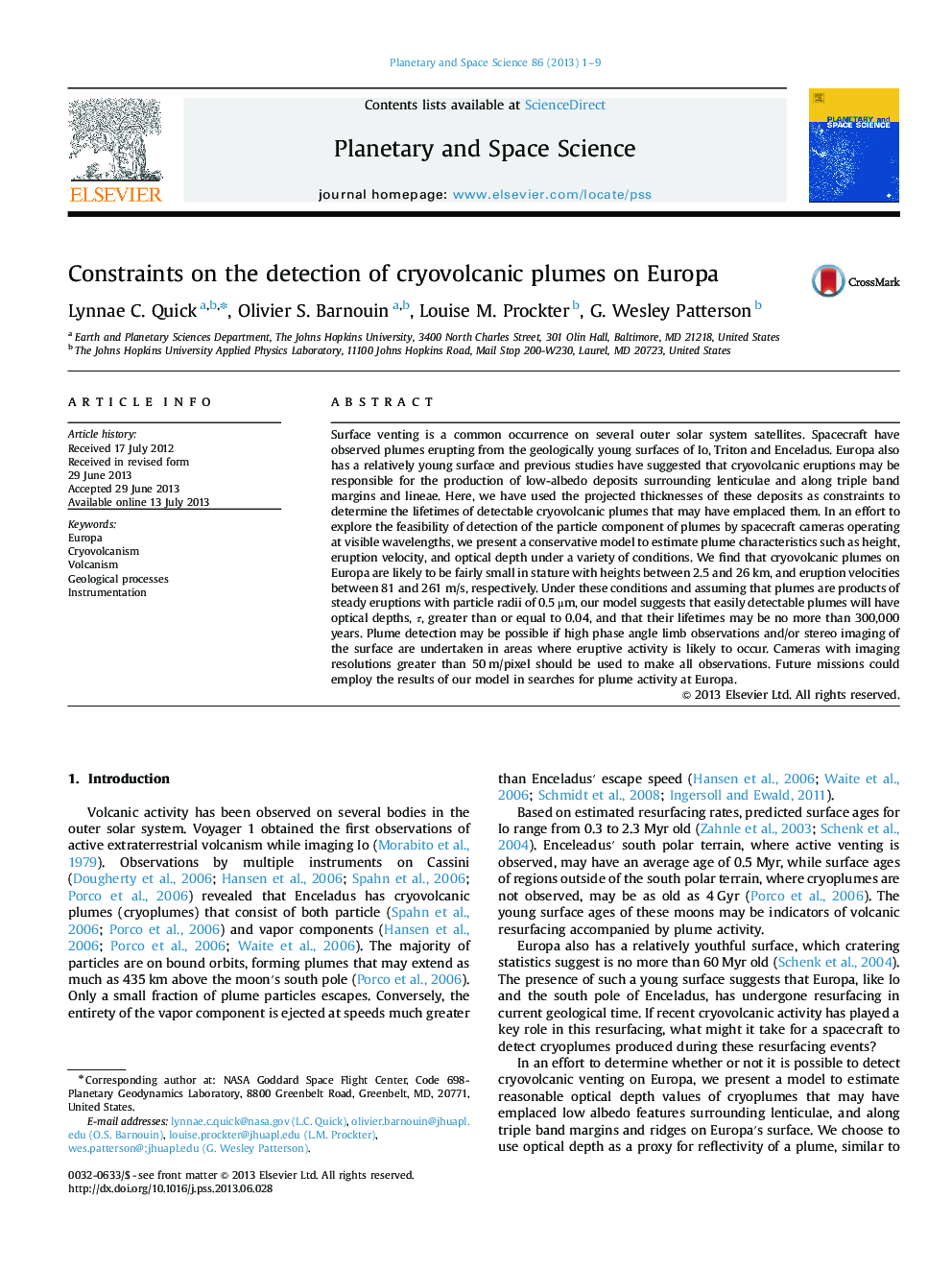 Constraints on the detection of cryovolcanic plumes on Europa