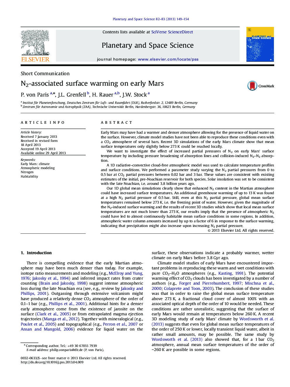 N2-associated surface warming on early Mars