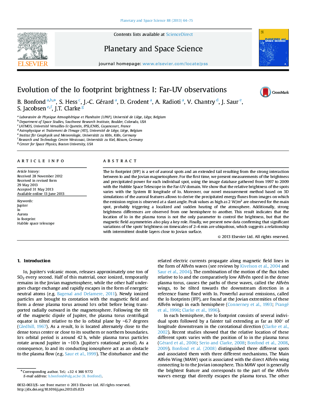 Evolution of the Io footprint brightness I: Far-UV observations