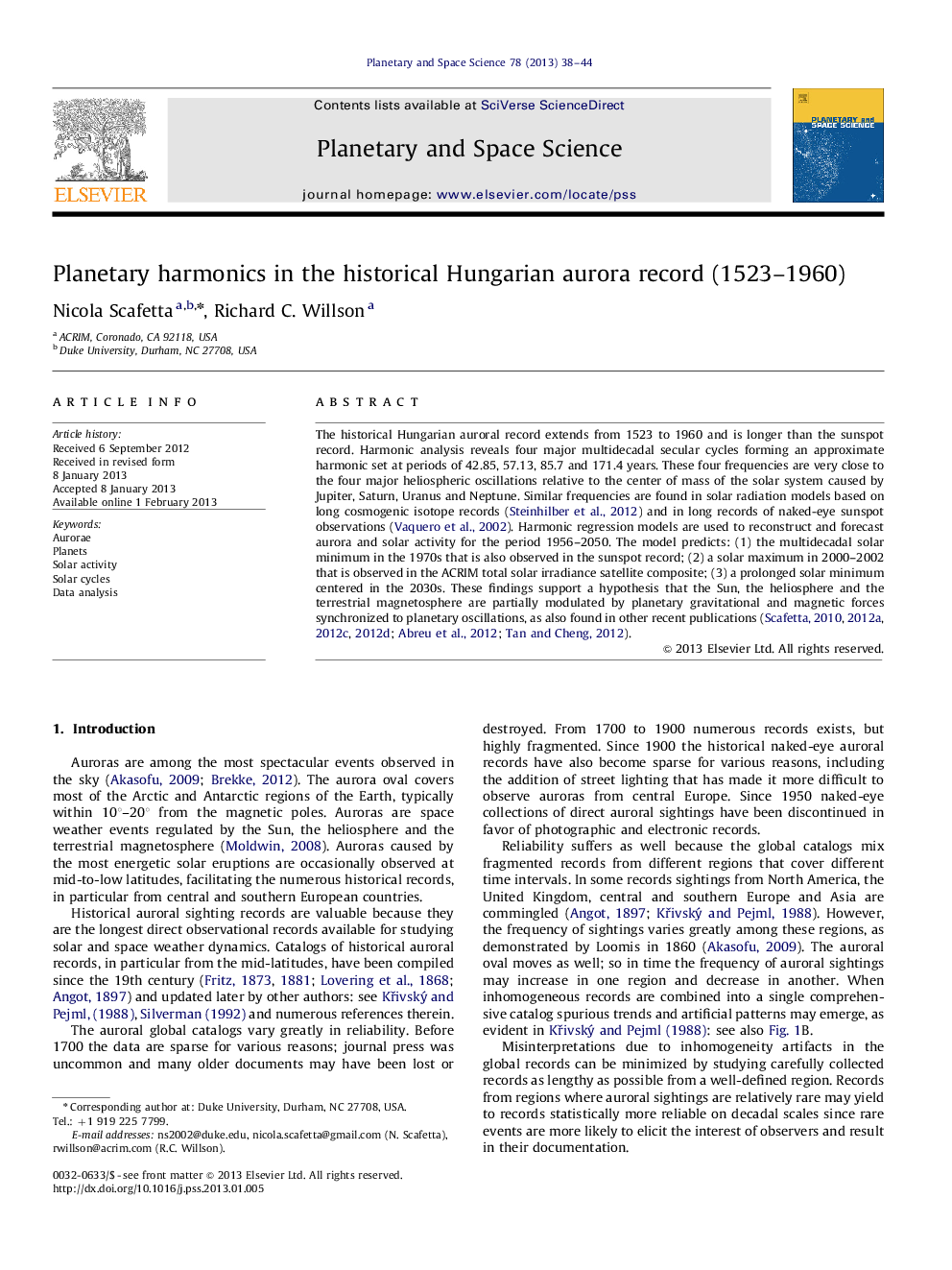 Planetary harmonics in the historical Hungarian aurora record (1523–1960)