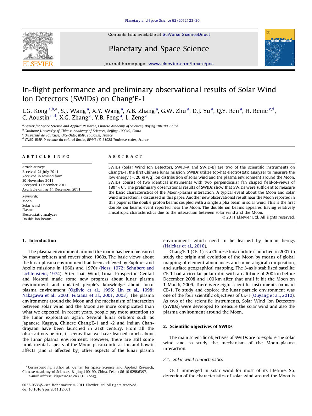 In-flight performance and preliminary observational results of Solar Wind Ion Detectors (SWIDs) on Chang'E-1