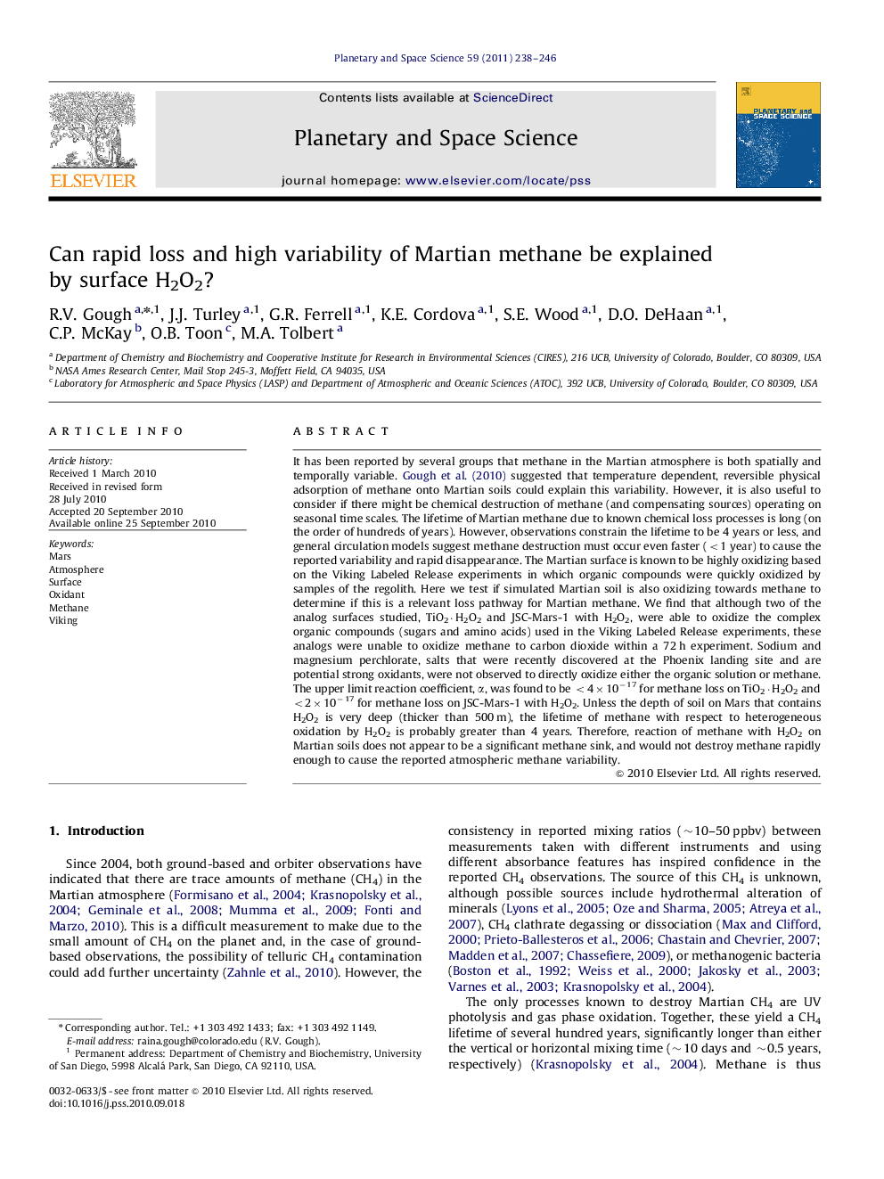 Can rapid loss and high variability of Martian methane be explained by surface H2O2?