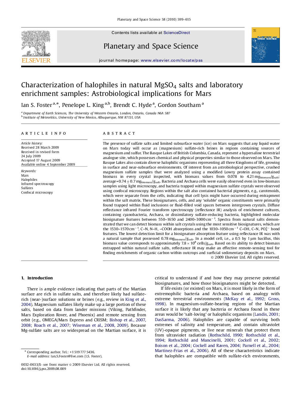 Characterization of halophiles in natural MgSO4 salts and laboratory enrichment samples: Astrobiological implications for Mars